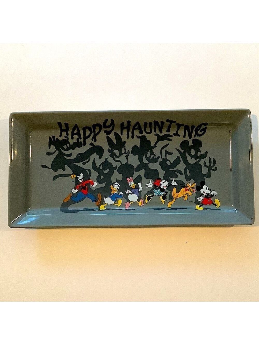 Disney Halloween Mickey & Friends Happy Haunting Ceramic Tray New